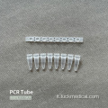 Tubi di plastica PCR con tappi